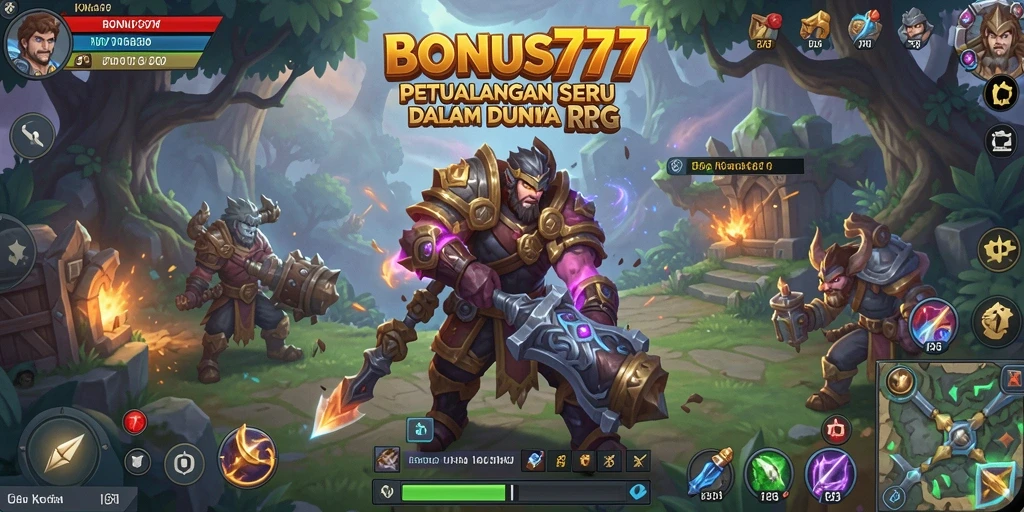 Screenshot gameplay BONUS777 menampilkan pertempuran seru dan karakter unik.