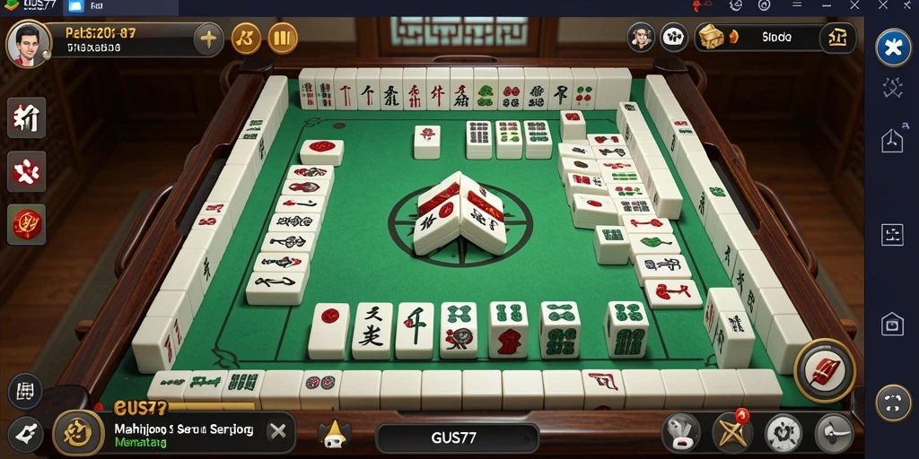 Tampilan gameplay GUS77 dengan nuansa Mahjong yang menarik.