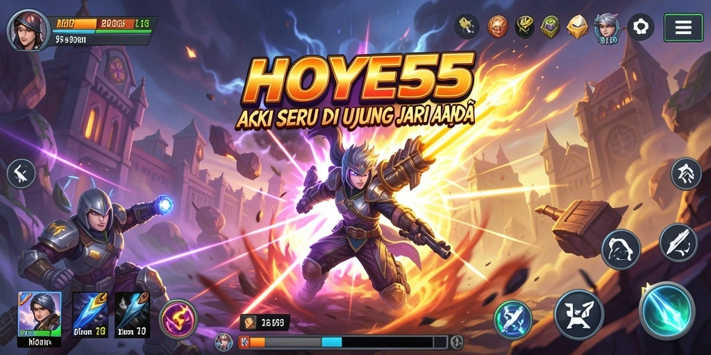 Tampilan menarik dari gameplay seru HOYE55 dengan aksi mendebarkan.