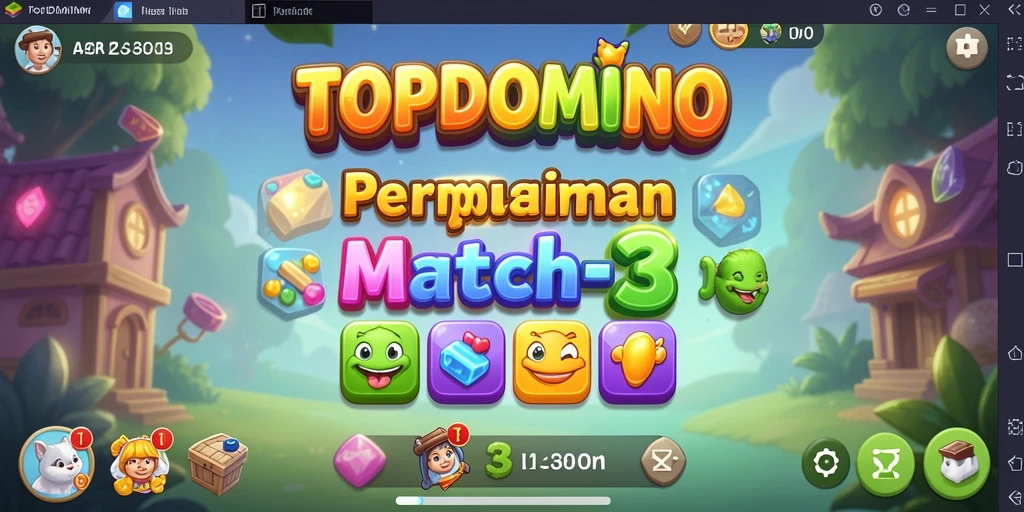 Screenshot gameplay TOPDOMINO menampilkan aksi mencocokkan domino yang seru.