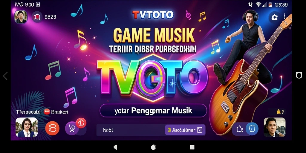 Screenshot TVTOTO menunjukkan gameplay interaktif yang menyenangkan.