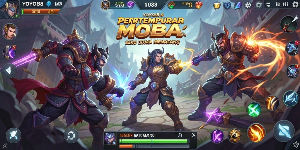 Screenshot gameplay menampilkan pertempuran seru dalam YOYO88.